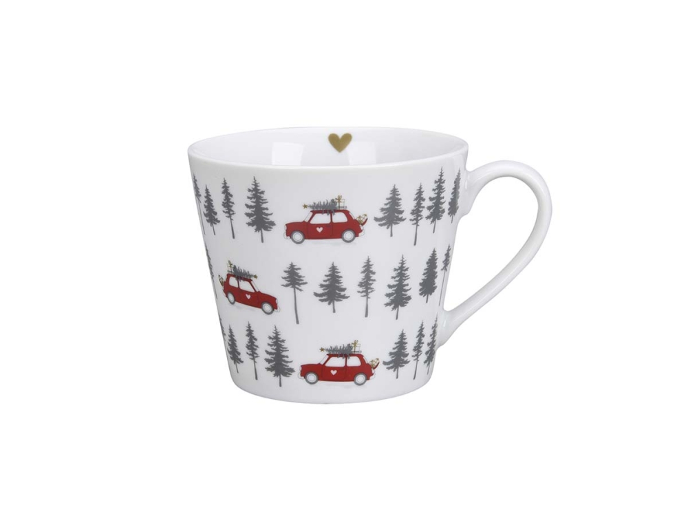 Happy Cup - Driving red car