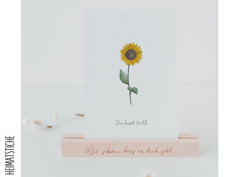 Postkarte - Sonnenblume