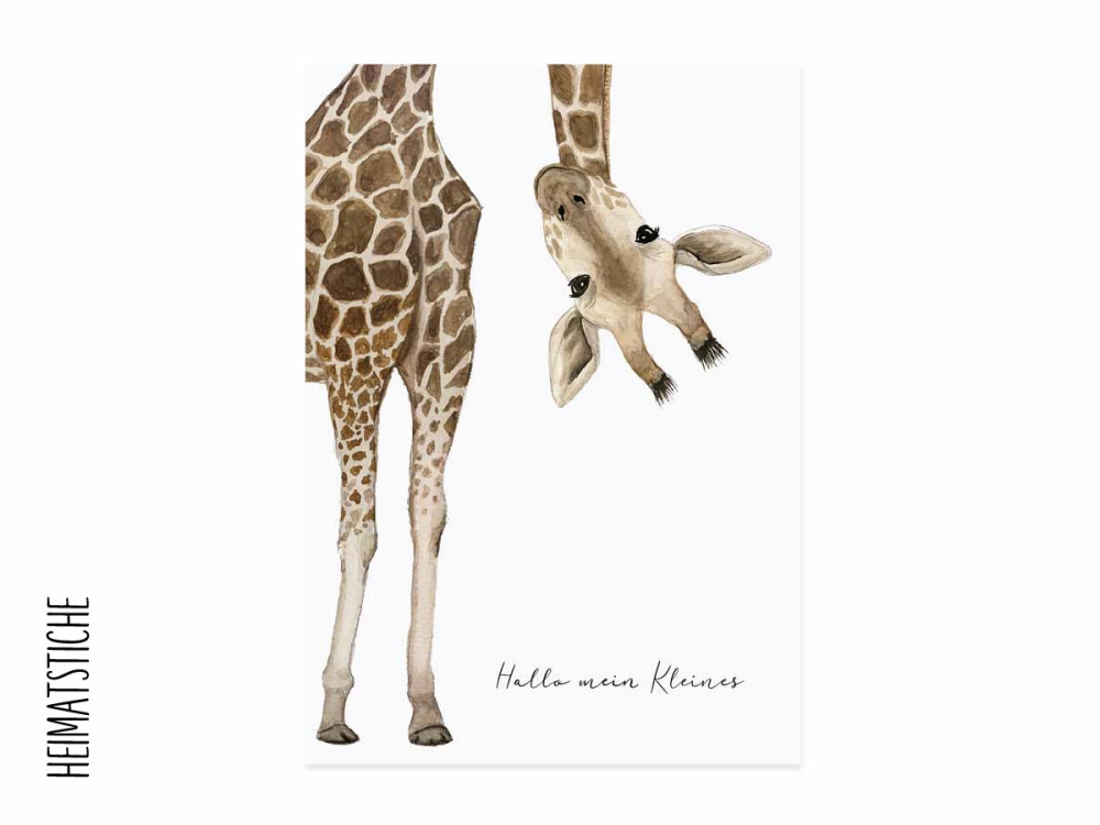 Postkarte - Giraffe