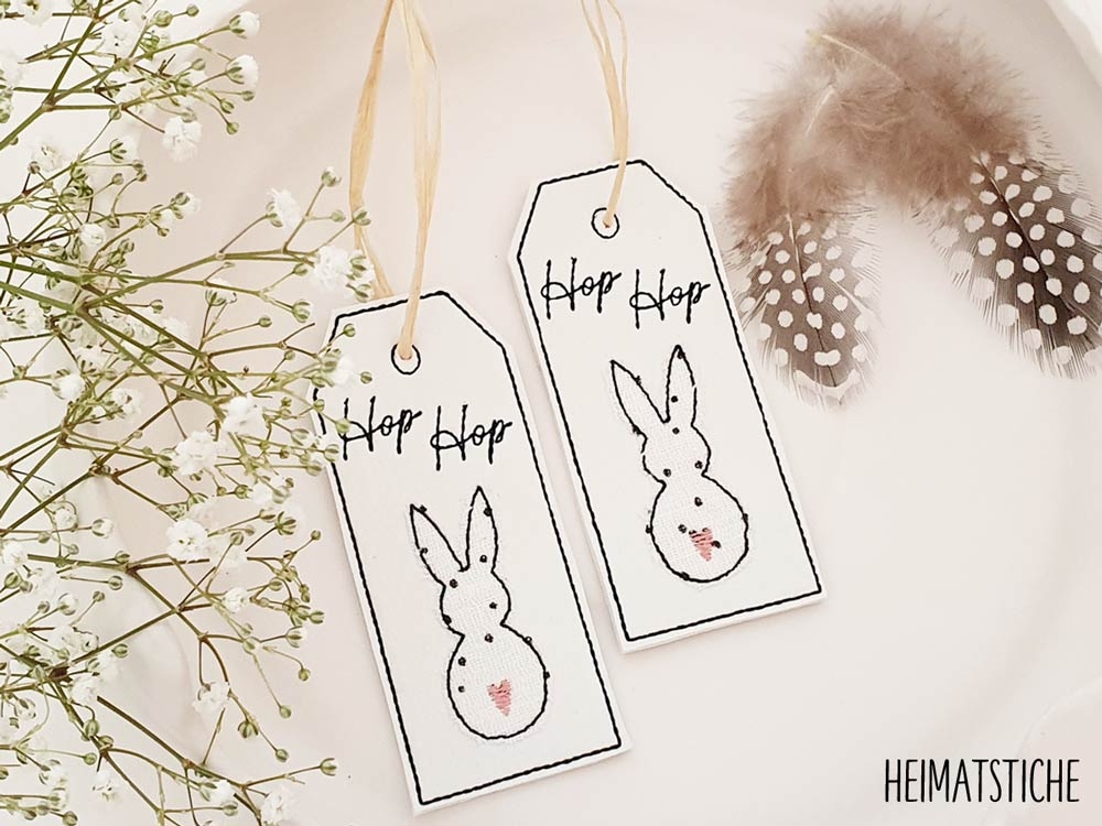 Stickdatei ITH Label Frohe Ostern