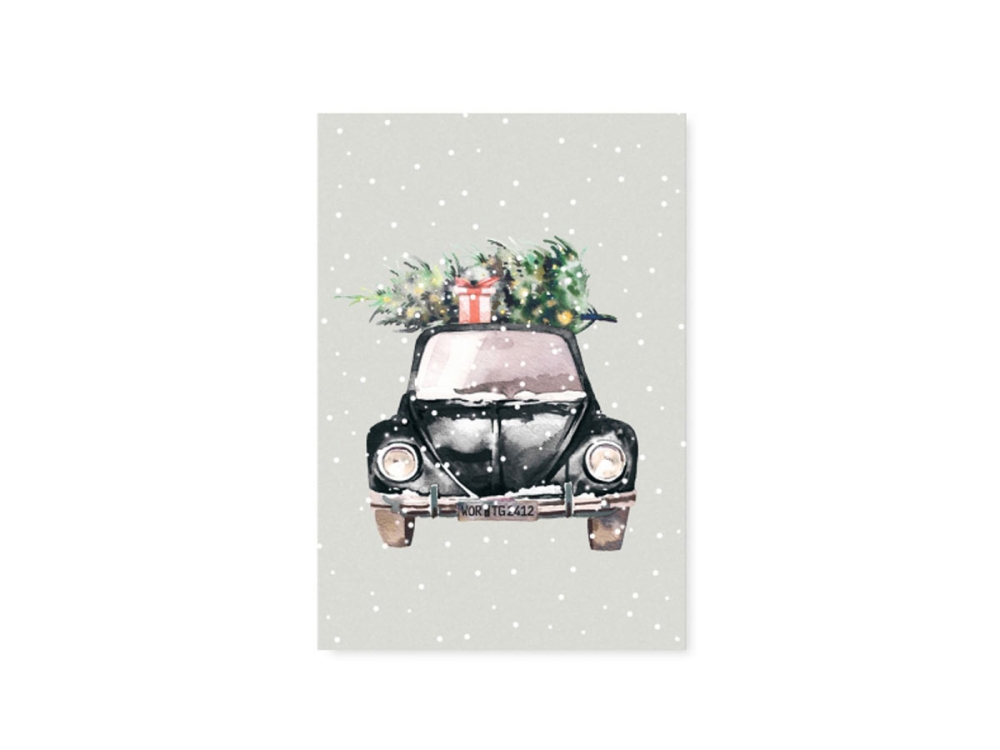 Postkarte "christmas car"