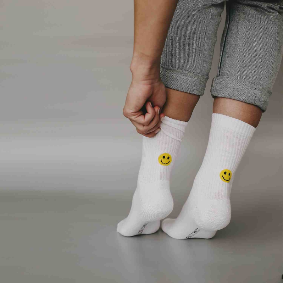Socken "Smiley" gelb