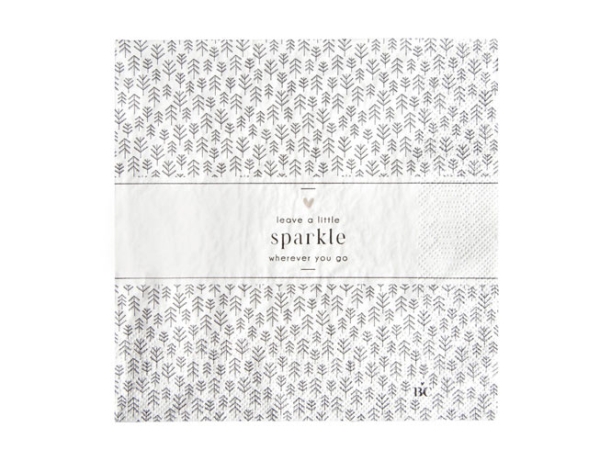 Papierservietten "Sparkle" 16,5 x 16,5 cm