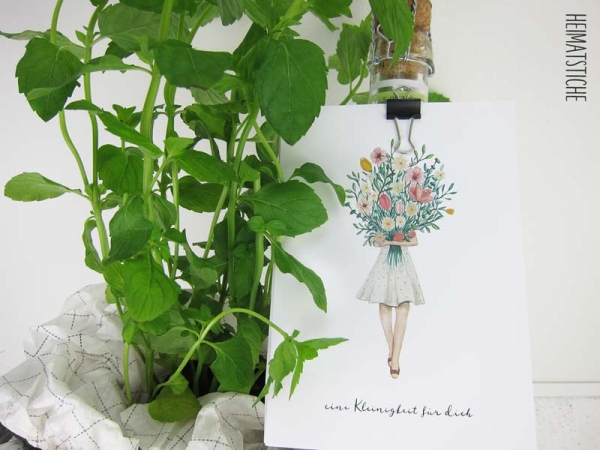 Postkarte - Blumenmädchen