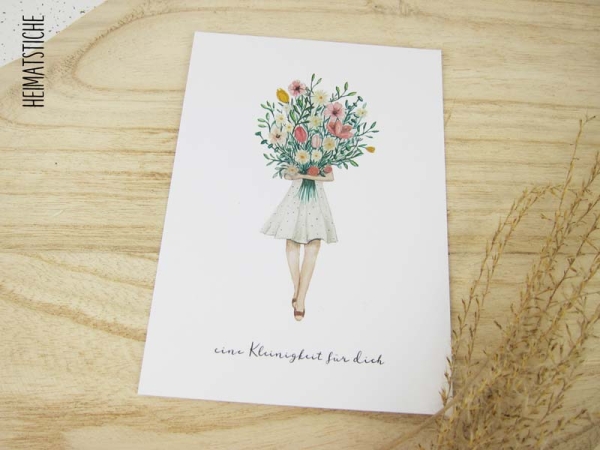 Postkarte - Blumenmädchen